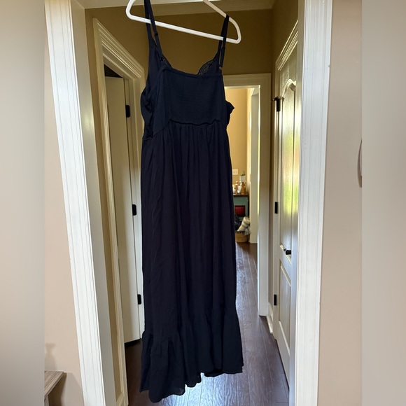 Torrid Lace Inset Maxi Dress in Deep Black 2X NWT - Picture 3 of 5